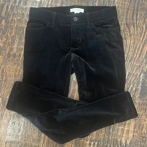 00P stretch black velvet pants in excellent condition